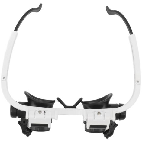 Lunettes de Loupe Frontale 8X 15X 23X avec Éclairage LED pour Réparation et Bricolage