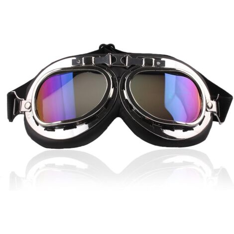 Lunettes de moto aviateur vintage pour une protection solaire contre le vent