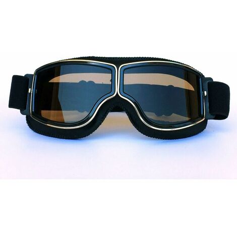 Lunettes de Moto Biker Cyclisme Ski Cruisern Aviator Cruiser Jet Lunettes de Protection Masques de Moto Vespa Vintage Biker Oldtimer Scooter Harley Chopper A