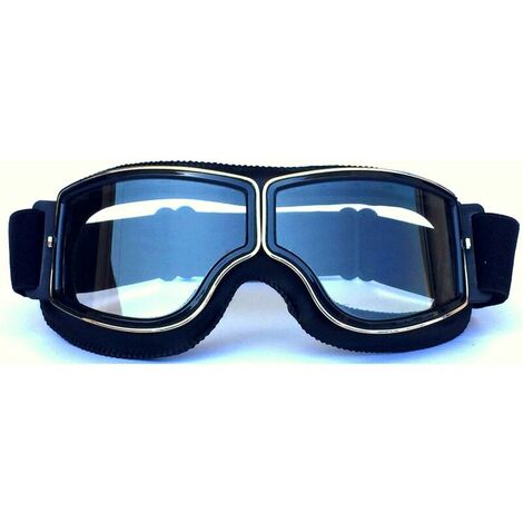 Lunettes de Moto Biker Cyclisme Ski Cruisern Aviator Cruiser Jet Lunettes de Protection Masques de Moto Vespa Vintage Biker Oldtimer Scooter Harley Chopper B