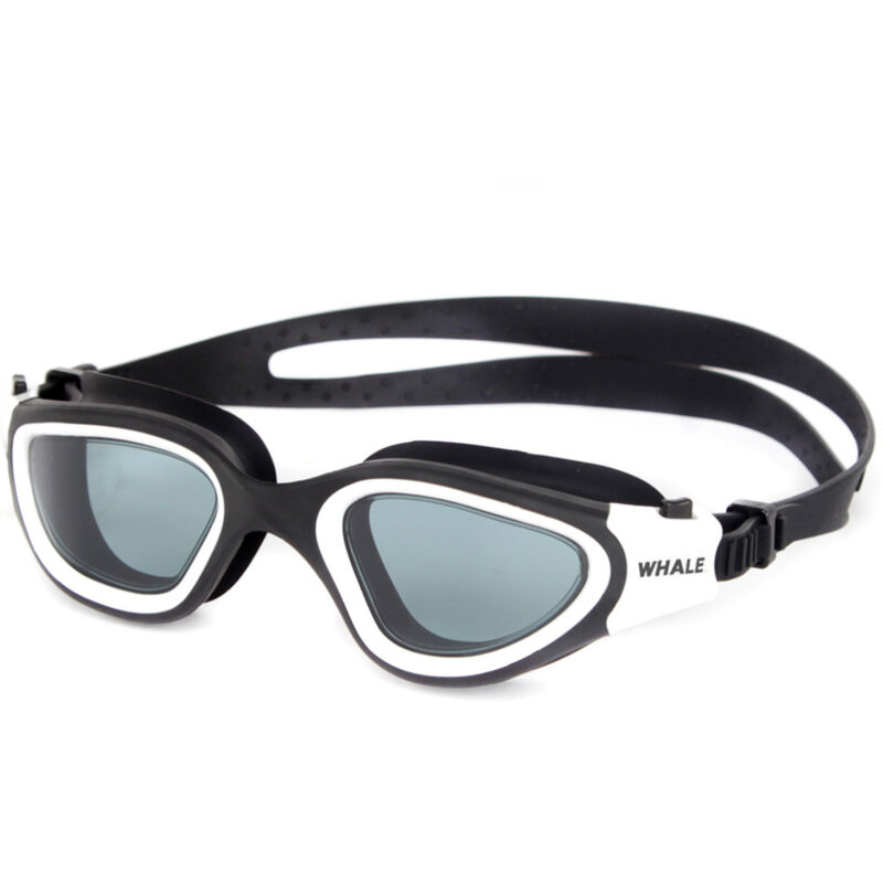 Lunettes de natation à verres polarisés, Anti buée Anti UV Étanches Vision nette Réglage facile Pont souple, pour Hommes Femmes Adultes Adolescents