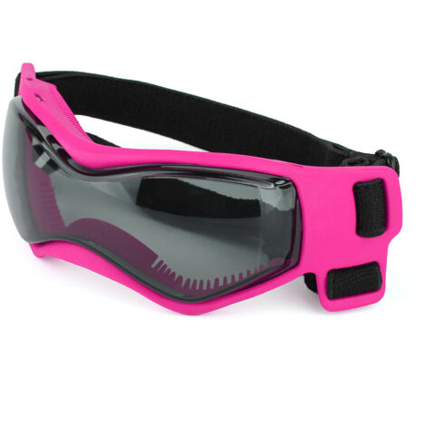 Lunettes de protection pour chien faciles à porter, lunettes de soleil pour petits chiens, protection UV réglable, lunettes imperméables et coupe-vent pour chiots de petite à moyenne taille (rose)