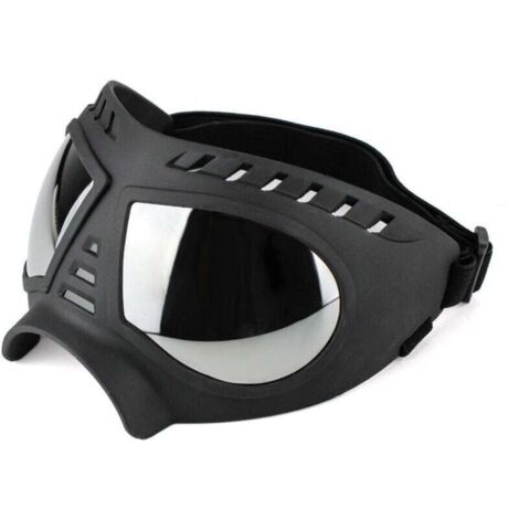 Lunettes de protection pour chiens moyennes à grandes lunettes de soleil UV pour chiens , XU,coupe-vent et neige à monture souple pour la Protection des yeux des chiens à long museau - KZQ