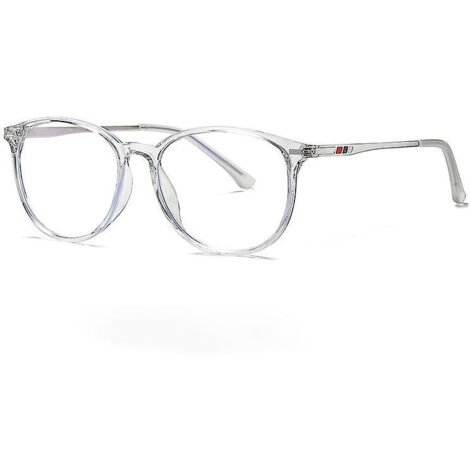 Lunettes de protection pour ordinateur, style littéraire, à miroir plat en métal, avec technologie anti-lumière bleue
