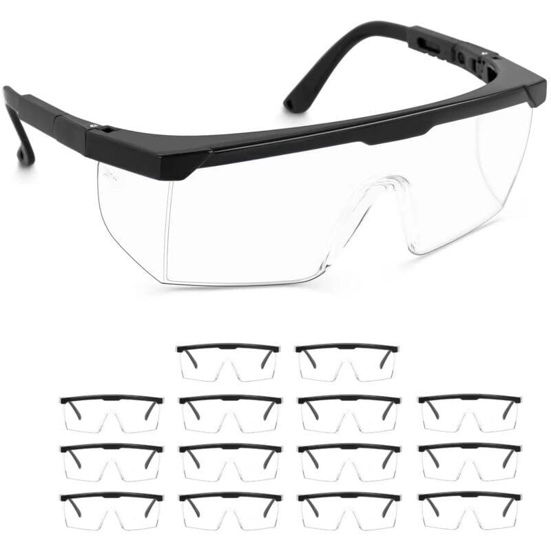 Lunettes de sécurité, lunettes de sécurité anti-poussière - lot de 15 pcs.