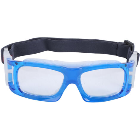 Lunettes de protection sportives polyvalentes pour basketball, football, badminton et tennis - Bleu