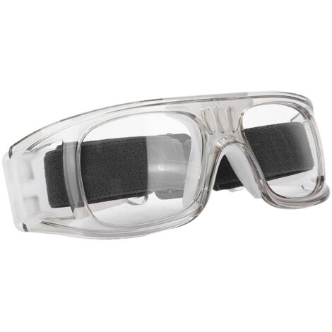 Lunettes de protection sportives pour le basketball, football et golf - Monture gris transparent