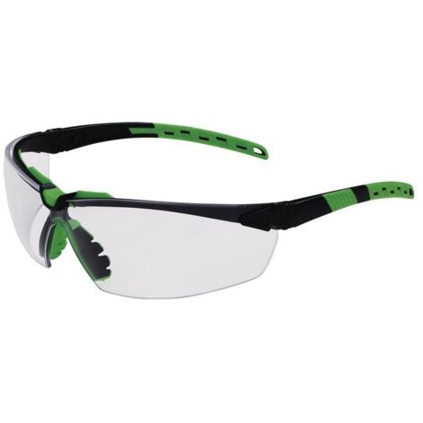 Lunettes de protection Sprinter EN 166 EN 170 étriers noirs/verts.verre transpar