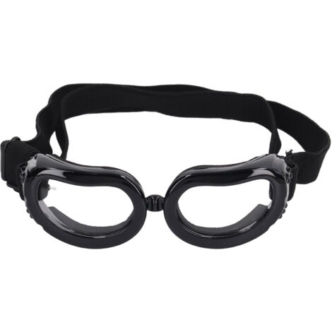 Lunettes de protection UV pour chien et chat, anti-vent, monture souple et sangle ajustable - Transparent