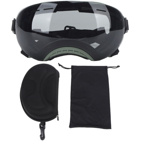 Lunettes de protection UV pour chien, monture verte ajustable avec élastique, verres gris pour chiens de taille moyenne à grande