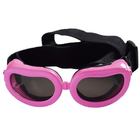 Lunettes de protection UV roses pour chiens - Lunettes de soleil coupe-vent et antibuée pour animaux de compagnie