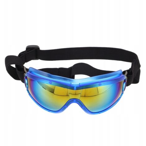 Lunettes de sécurité adaptées aux chiens de taille moyenne à grande, avec sangles réglables.