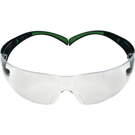 Lunettes de sécurité SecureFit-SF400 EN 166.EN 170 branches noir vert Verres transparents.