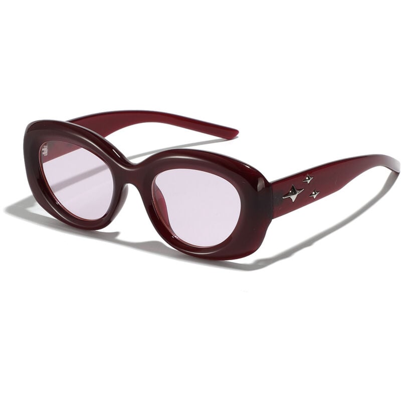 Fei Yu - Lunettes de soleil à monture large personnalisées pour femmes, lunettes de soleil ovales à la mode
