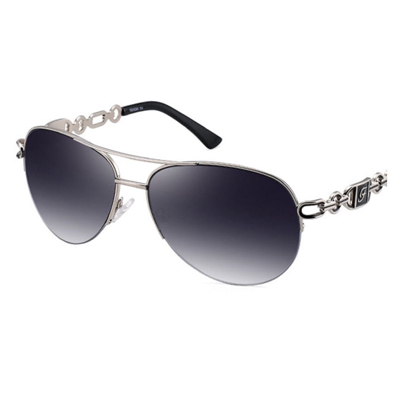 Lunettes de soleil aviateur polarisées gris dégradé, monture en métal légère, lunettes de soleil UV400