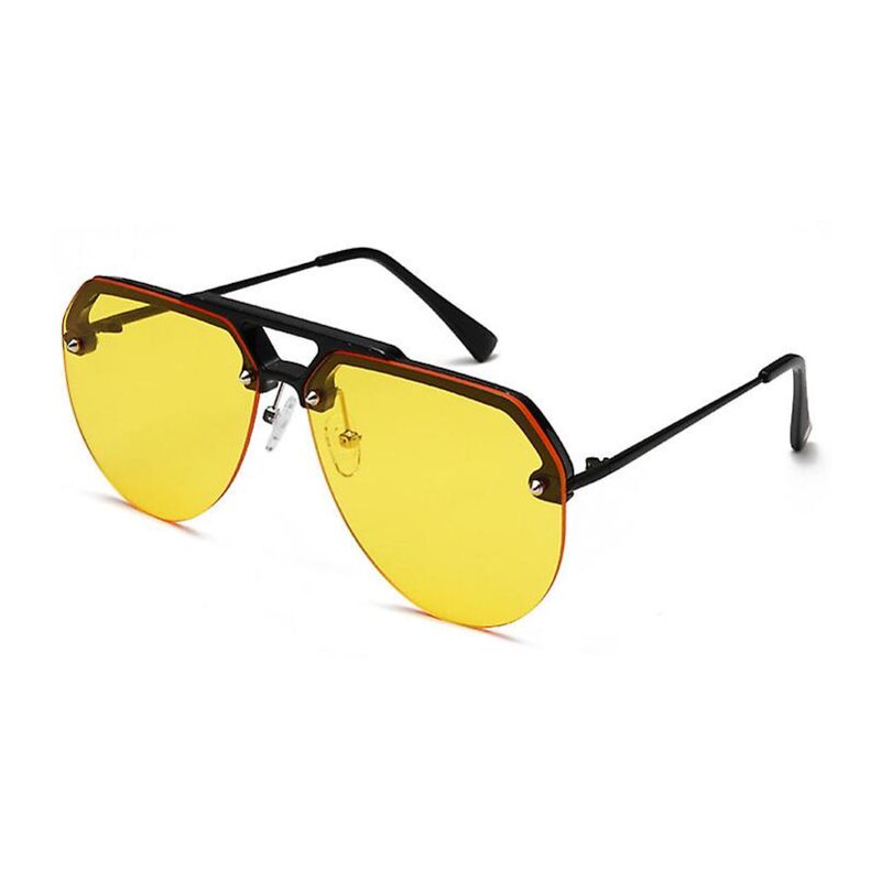 Fei Yu - Lunettes de soleil de conduite semi-cerclées pour hommes et femmes bloquant 100 % les uv