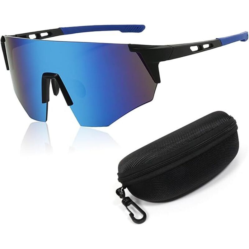 Lunettes de Soleil Homme Femme lunettes de vélo rapides lunettes de sport Coupe Vent Anti Buée lunette de vitesse pour VTT Vélo de Course Ski Course