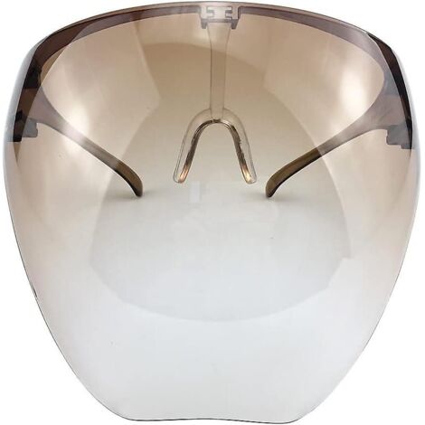 Lunettes de soleil marron avec visière intégrée, verres antibuée et protection à 180°