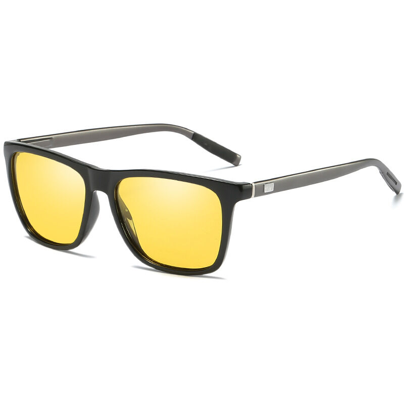 Lunettes de soleil polarisées pour hommes et femmes, colorées, tendance, aluminium, magnésium, jambes à ressort, miroir