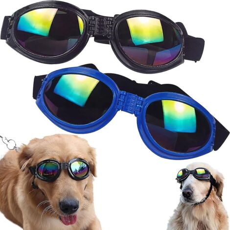 Lunettes de soleil pour chien, lunettes de protection UV pour chien, lunettes de soleil d'été coupe-vent pour chien