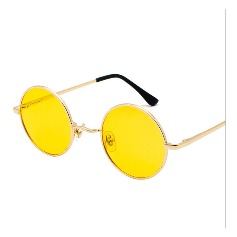 Lunettes de soleil rétro Lunettes de soleil à forte protection uv Lunettes à monture ronde en métal Lunettes de soleil polarisées à la mode