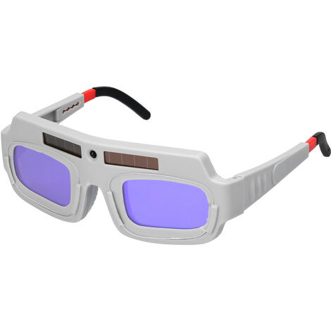 Lunettes de soudage à assombrissement automatique à énergie solaire Soudage à l'arc sous argon Lunettes de soudage électriques Protections de soudage Lunettes de soudage pratiques Outils de soudage utilitaires (gris)