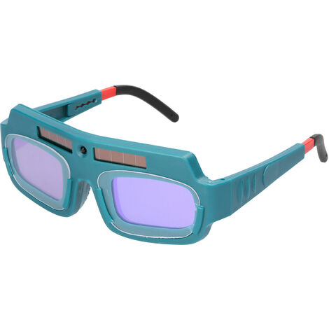Lunettes de soudage à assombrissement automatique à énergie solaire Soudage à l'arc sous argon Lunettes de soudage électriques Protections de soudage Lunettes de soudage pratiques Outils de soudage utilitaires (Vert)