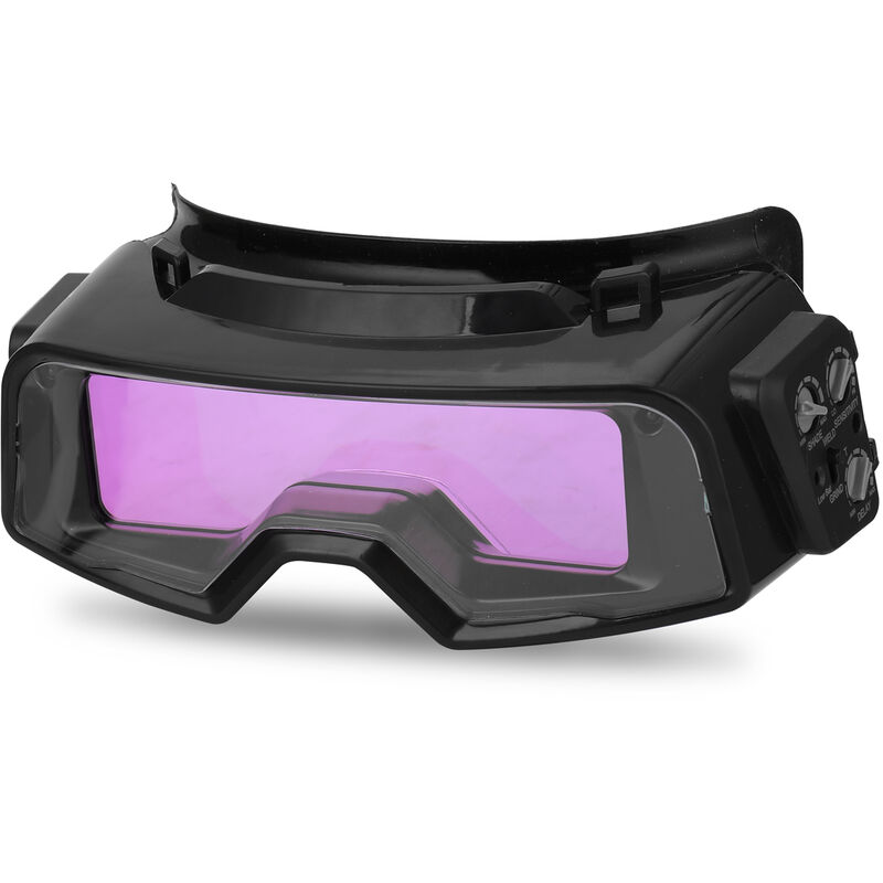 Lunettes de soudage à obscurcissement automatique, lunettes de protection montées sur la tête, anti-grille, lunettes intégrales pour soudeur à l'arc