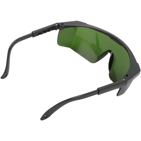 Lunettes de soudage extensibles avec protection UV/IR3.0, vert clair, anti-chocs pour travaux précis.