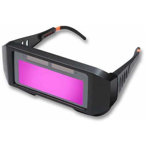 Lunettes de soudage, lunettes de soleil de soudage à changement de couleur automatique, lunettes de protection de soudeur + 10 films de protection