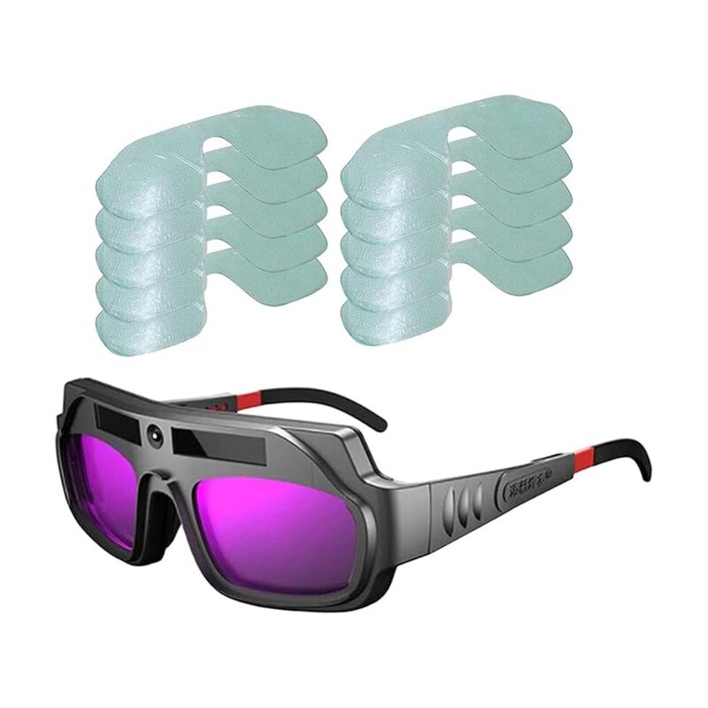 Lunettes de soudage -obscurcissantes anti-rayures pour découpe plasma avec 10 verres