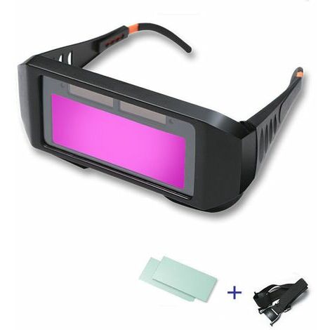 Lunettes de soudage professionnelles, lunettes de soudage automatiques, lunettes de protection contre l'éblouissement pour les travaux de soudage Noir