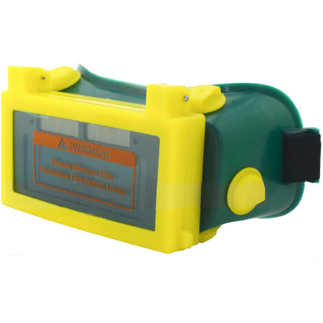 Lunettes de soudage solaires automatiques à lumière variable avec double lentille de soudage anti-éblouissement Protection des yeux Lunettes de soudage à l'arc à l'argon professionnel Outil de soudage utilitaire Vert