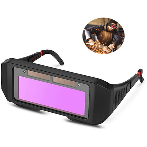 Lunettes de Soudure, Masque de Soudeur Automatique, Auto-assombrissantes Solaires Lentilles TIG MIG Lunettes Soudeur pour Protection des Yeux