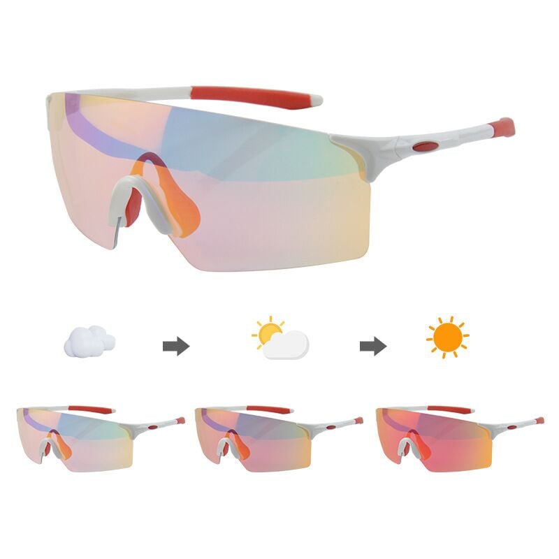 Lunettes de sport pour la course à pied et le cyclisme - verres à changement de couleur