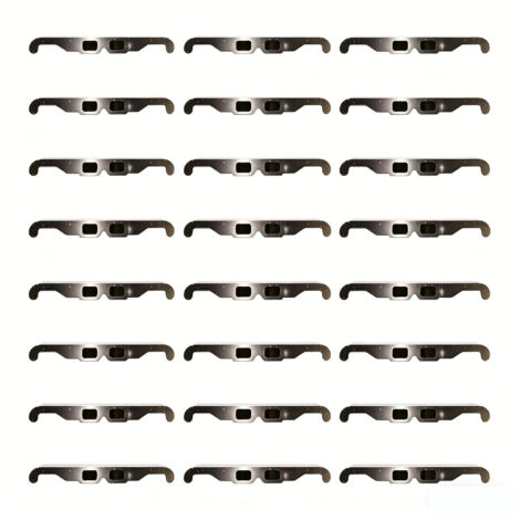 Lunettes Éclipse Solaire 2026 Certifiées CE & ISO, Filtres Sûrs pour Observation Directe du Soleil (Lot de 20) - Ciel Étoilé Gris.