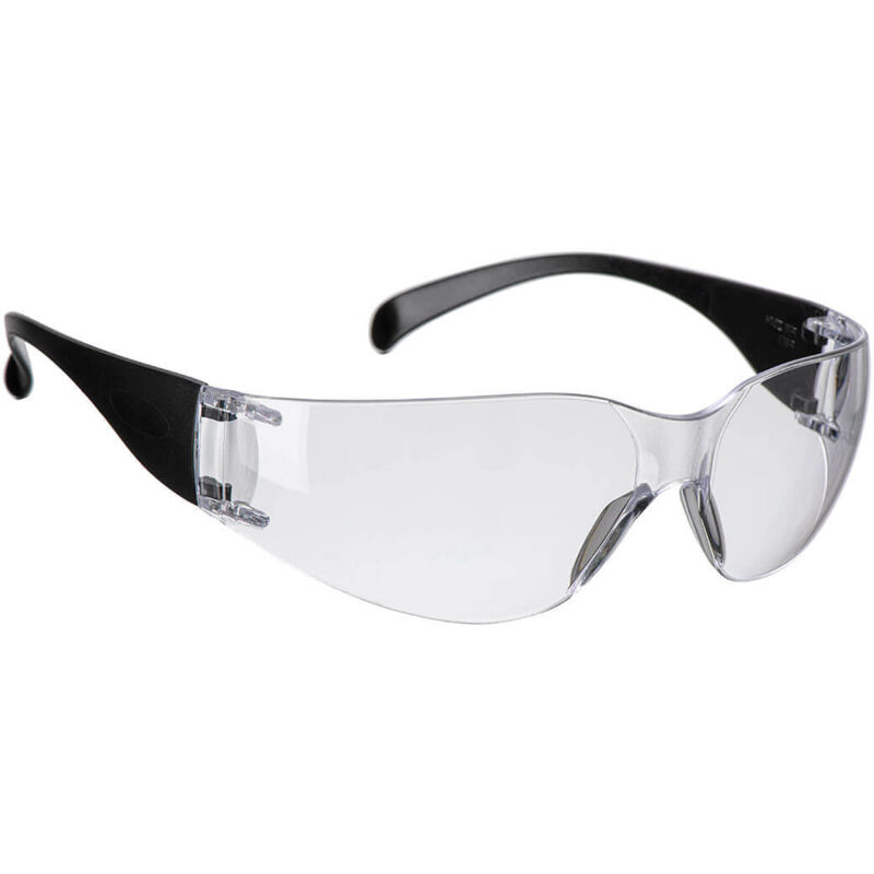 Image of Durchsichtige/Schwarze Schutzbrille mit umhüllendem Design