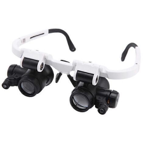 Lunettes loupe avec éclairage et lentilles 8X, 15X et 23X (réf. 9892H-1)