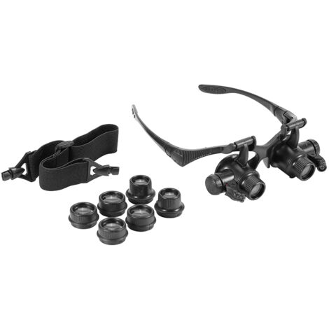 Lunettes Loupe Double Œil pour Réparation de Bijoux et Montres avec Lentilles Grossissantes