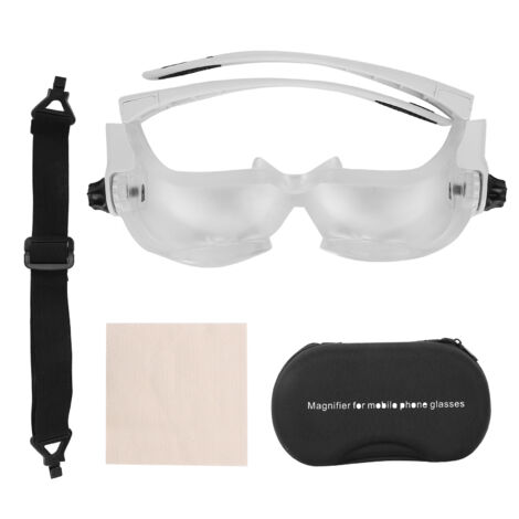 Lunettes Loupe Frontale Pliable pour Lecture et Tattoo, Distance Focale 260‑360mm