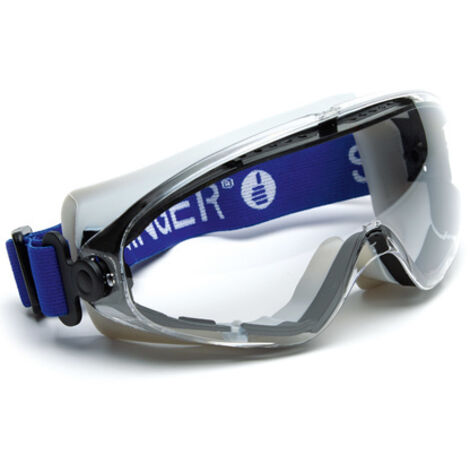 Lunettes Masque Protection Panoramique Antibuee Incolore - Polycarbonate 2mm - Aeration Indirecte - Norme EN 166 - EPI Chantier