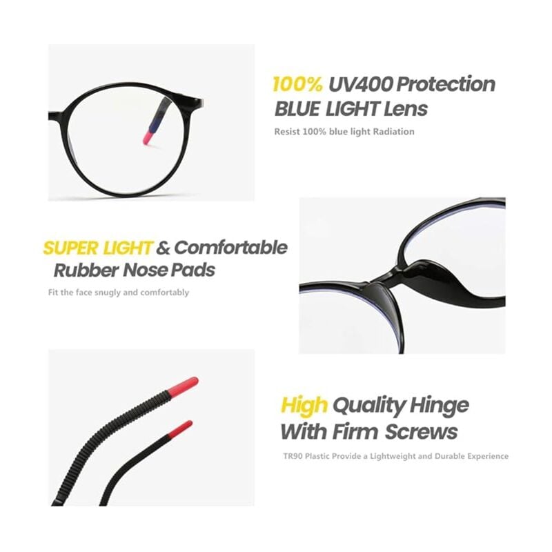 Lunettes pour enfants, filtre lumière bleue, lunettes antireflet, fatigue oculaire, verres silicone pour enfants