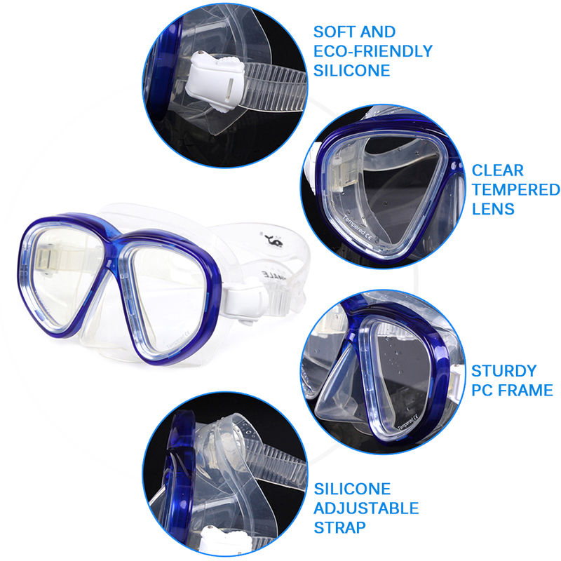 Lunettes Snorkel Flippers Set Snorkeling Lunettes Natation Palmes Plongee Avec Tuba Vitesse Forfait, Noir, L