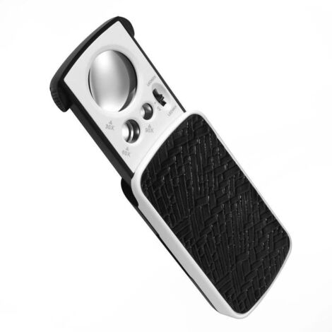 Lupa de joyero con aumentos de 30x, 60x y 90x, con luz LED y UV, lupa para joyería, lupa portátil.