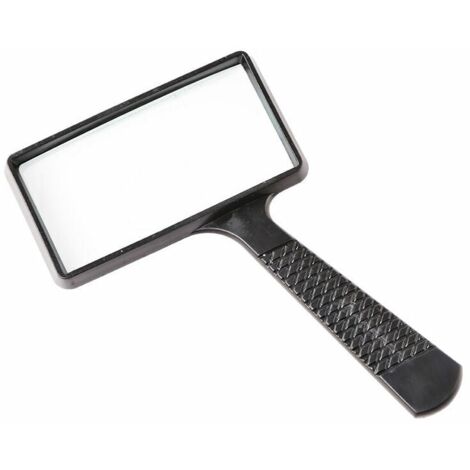 Lupa de mano Crediri 10X, rectangular, resistente a arañazos, ideal para lectura, pasatiempos, reparaciones y observación para personas mayores.