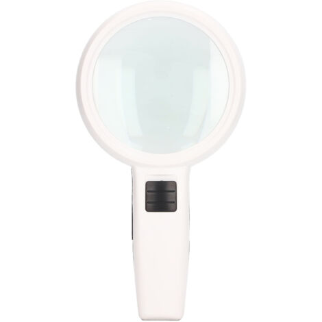 Lupa de mano iluminada de 30 aumentos con doble lente óptica y LED.