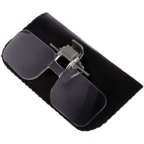 Lupa estilo gafas 2X con clip para leer