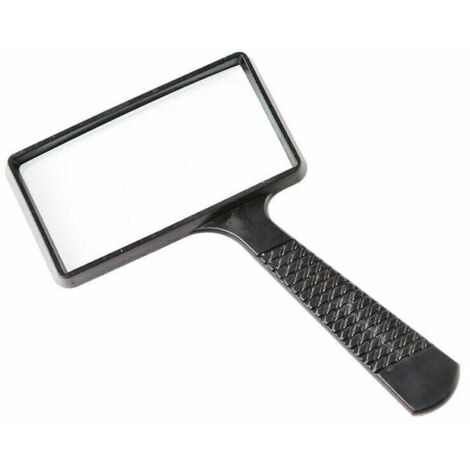 Lupa portátil de 10 aumentos, lupa rectangular, lente de vidrio resistente a rayones para lectura, pasatiempos, reparaciones y observación para personas mayores.
