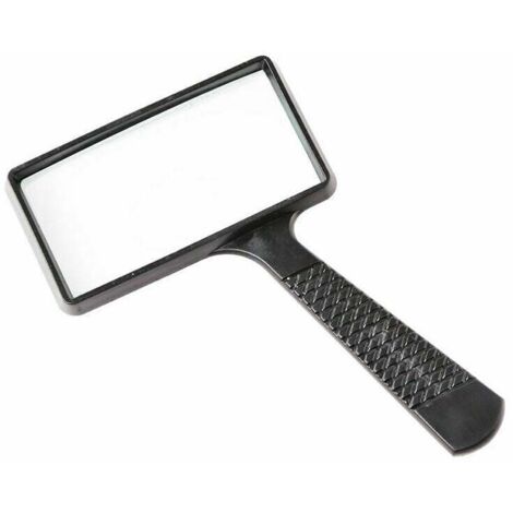 Lupa portátil rectangular de 10 aumentos con lente de vidrio resistente a rayones para lectura, pasatiempos, reparaciones y observación para personas mayores.