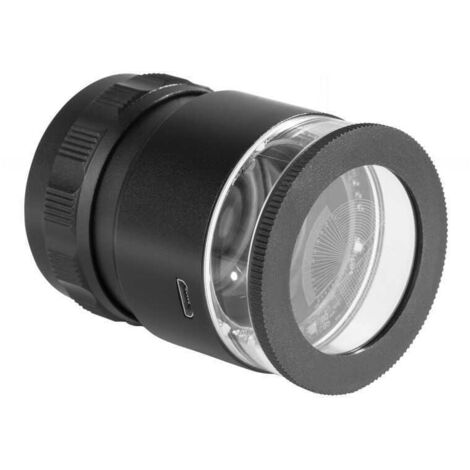 Lupa recargable para joyería con aumento de 10x, luz LED y escala LED ajustable, adecuada para piedras preciosas, monedas, relojes, sellos, plantas, etc.